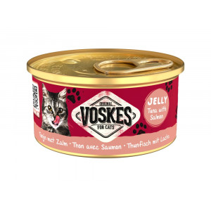 Voskes Jelly tonijn met zalm natvoer kat (24x85 g) 1 tray (24 x 85 g)