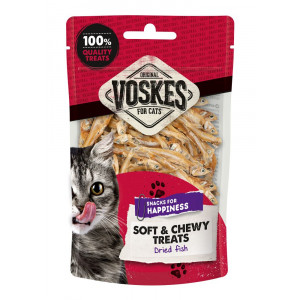 Voskes Soft & Chewy gedroogde vis kattensnack (60 g) 3 stuks