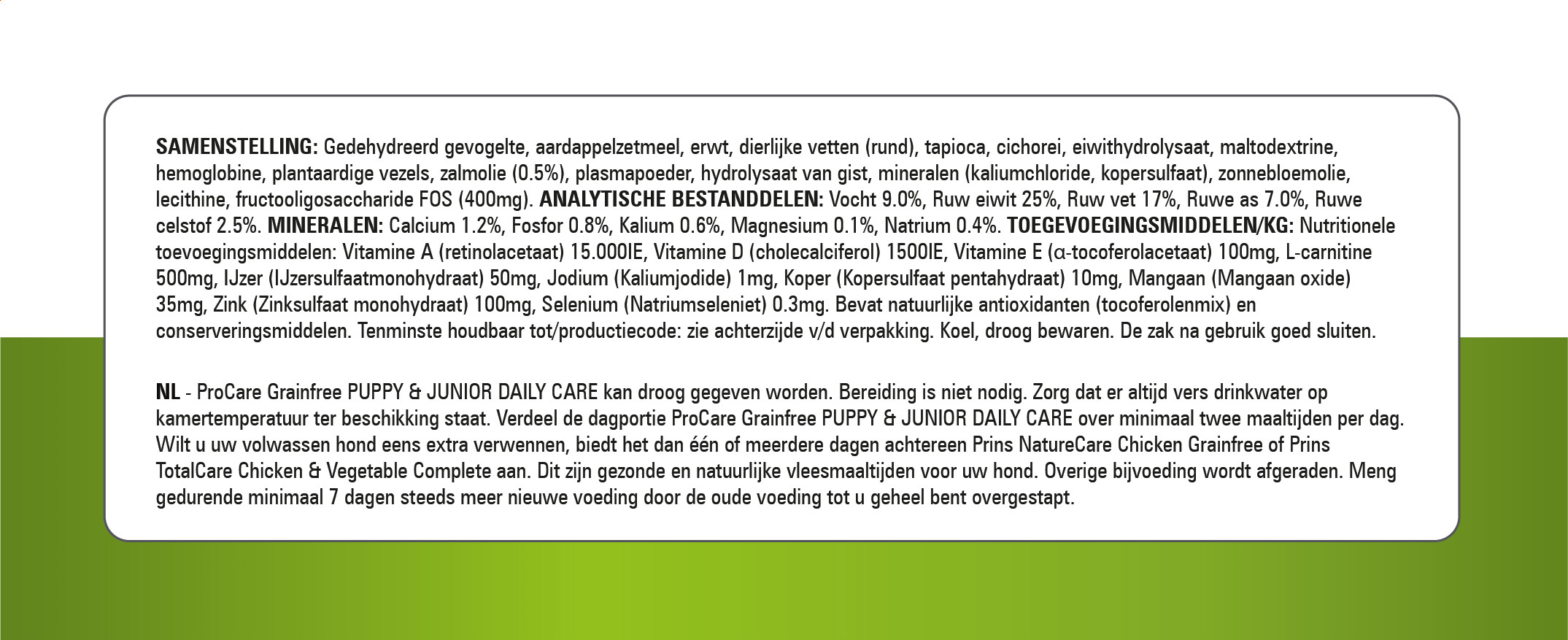 Prins ProCare Grainfree Puppy & Junior Daily Care hondenvoer