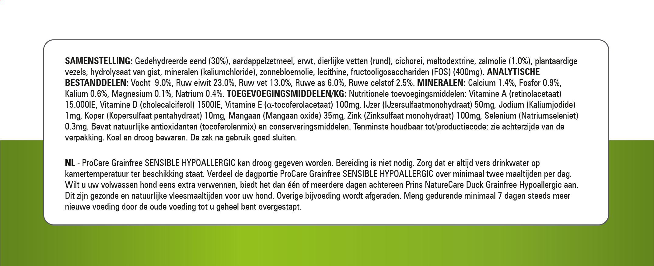 Prins ProCare Grainfree Sensible Hypoallergic hondenvoer