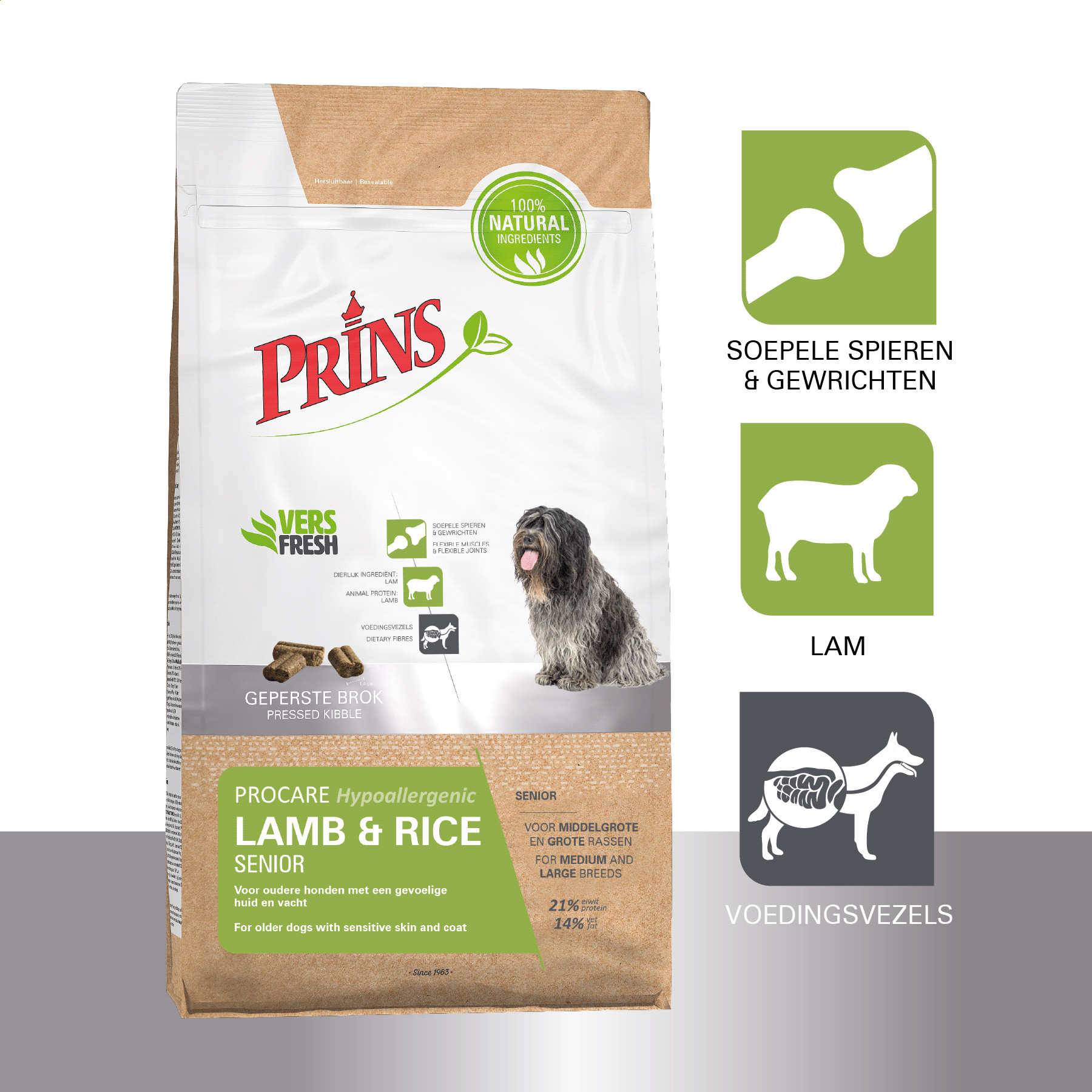 Prins ProCare Hypoallergenic Lamb & Rice Senior hondenvoer