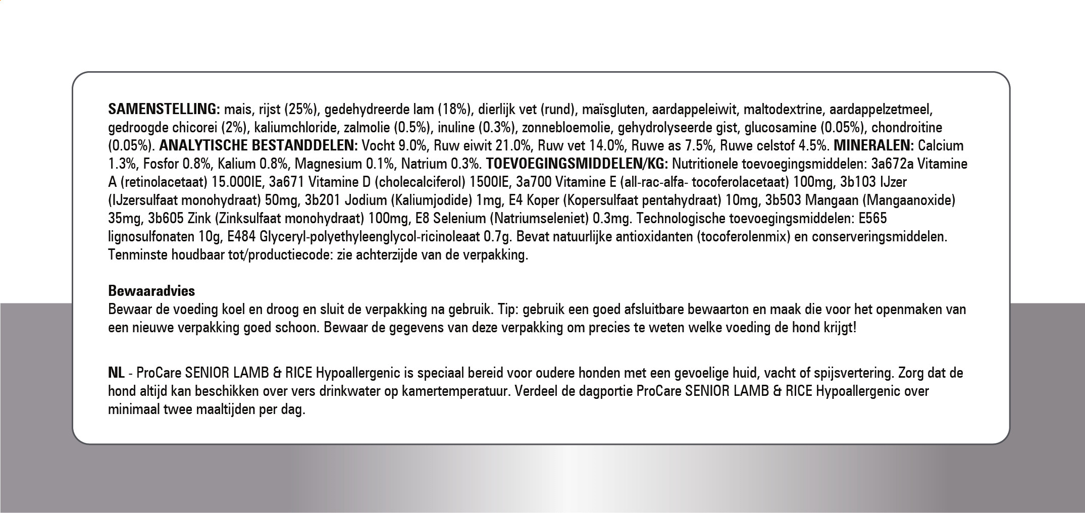 Prins ProCare Hypoallergenic Lamb & Rice Senior hondenvoer