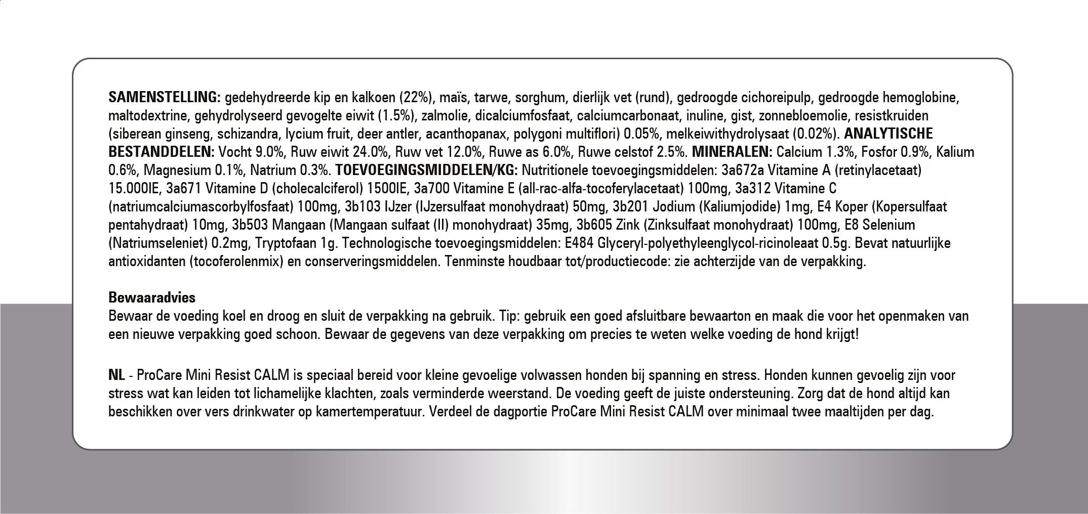 Prins ProCare Mini Resist Calm hondenvoer 