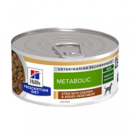 Hill's Prescription Diet Metabolic Weight Management stoofpotje voor hond met kipsmaak & groenten blik 2 trays (24 x 354 g)