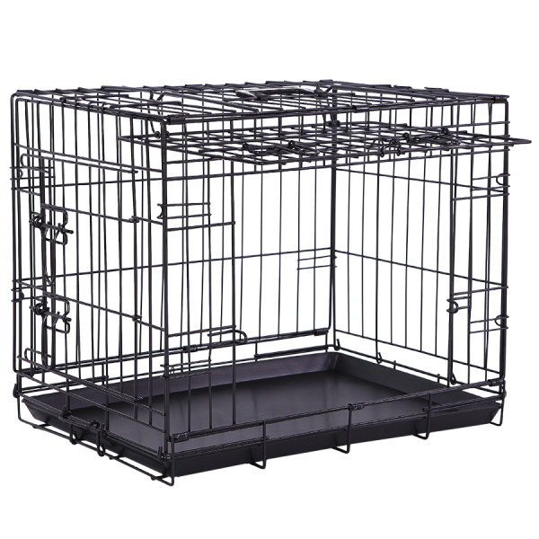 Brekz Bench zwart met schuifdeur voor de hond S