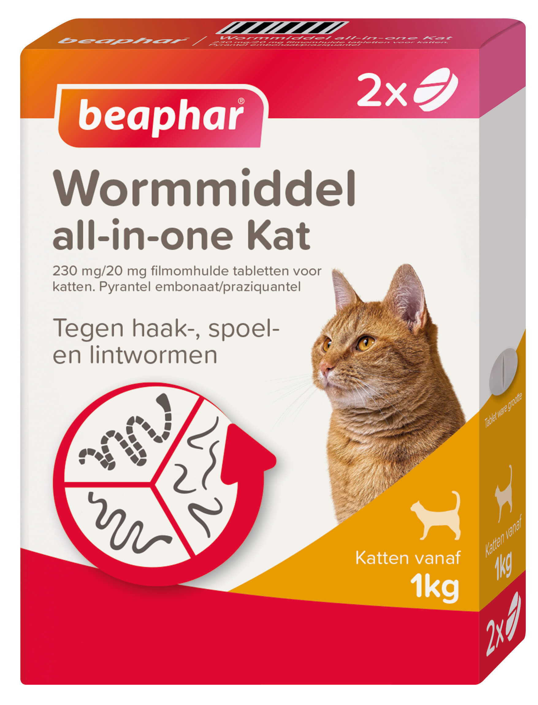 Afbeelding van 10 Tab. Ontworming Katten | Beaphar Wormmiddel All-in-one