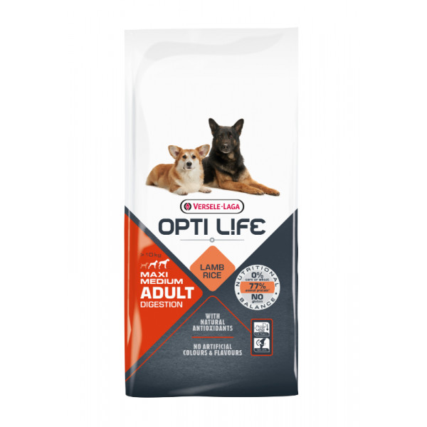 Opti Life Opti Life Adult Medium/Maxi Digestion hondenvoer 2 x 12,5 kg