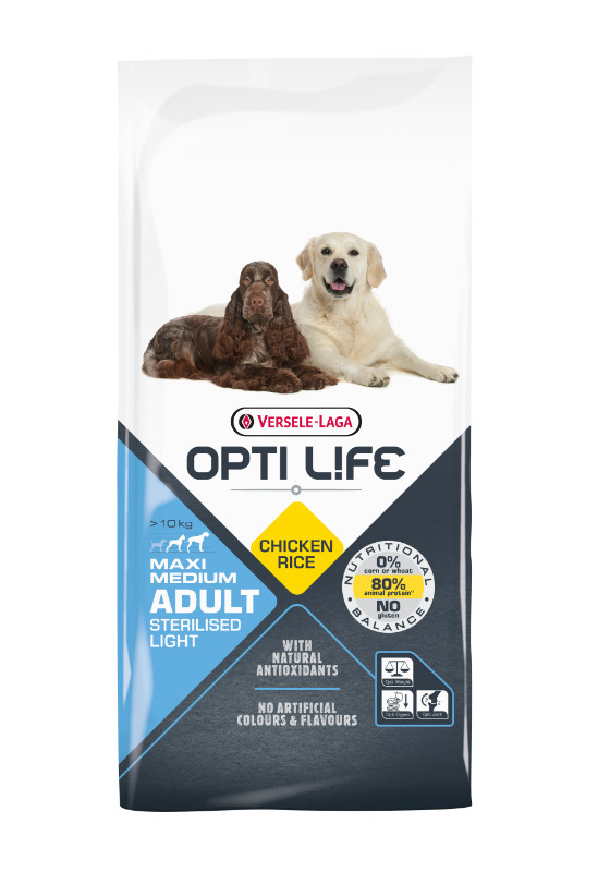 Opti Life Adult Sterilised Light Medium/Maxi hondenvoer