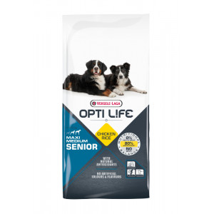 Afbeelding Opti Life Senior Medium/Maxi hondenvoer 12.5 kg door Brekz.nl