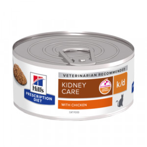 Hill&apos;s Prescription Diet K/D Kidney Care stoofpotje voor kat met kip & groenten blik 1 tray (24 x 82 g) afbeelding