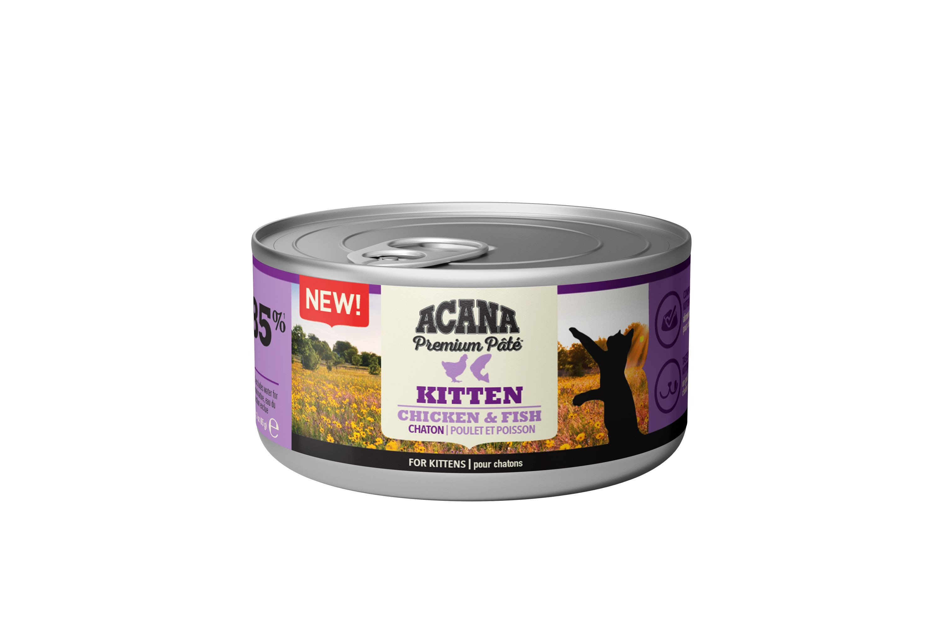 Afbeelding van 48x85 g Acana Kitten Premium Paté kip met vis natvoer kat 85 g