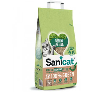 Sanicat Natura Activa 100% Green kattenbakvulling 3 x 5 kg