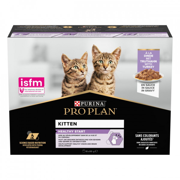 Pro Plan Kitten Healthy Start met kalkoen natvoer kat (10x85g) 20 x 85 g