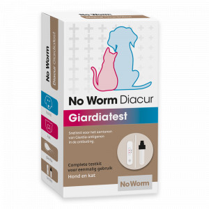 Afbeelding No Worm Diacur Giardiatest voor hond en kat 2 verpakkingen door Brekz.nl