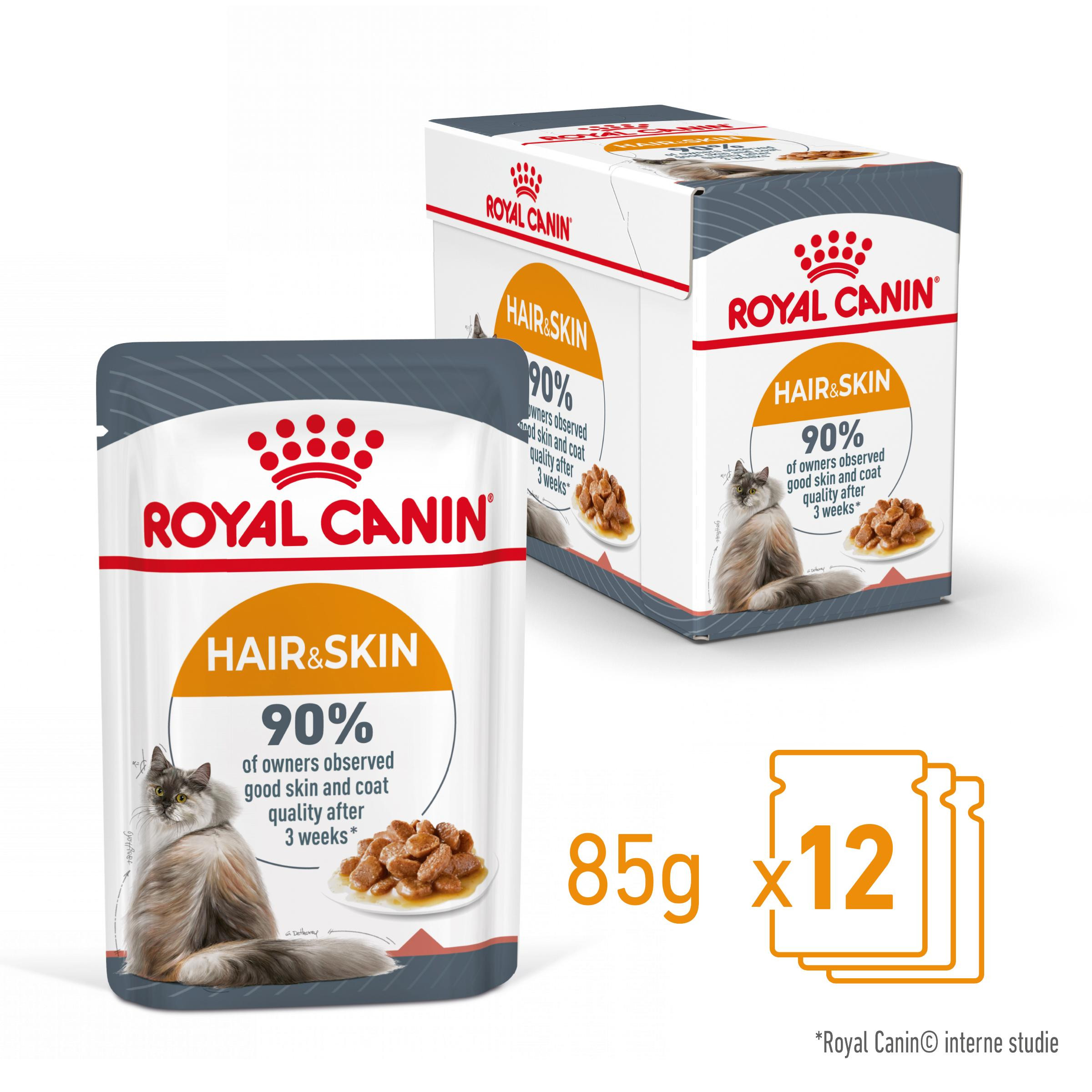 Royal Canin Hair & Skin Care in gravy natvoer kat (85 g)