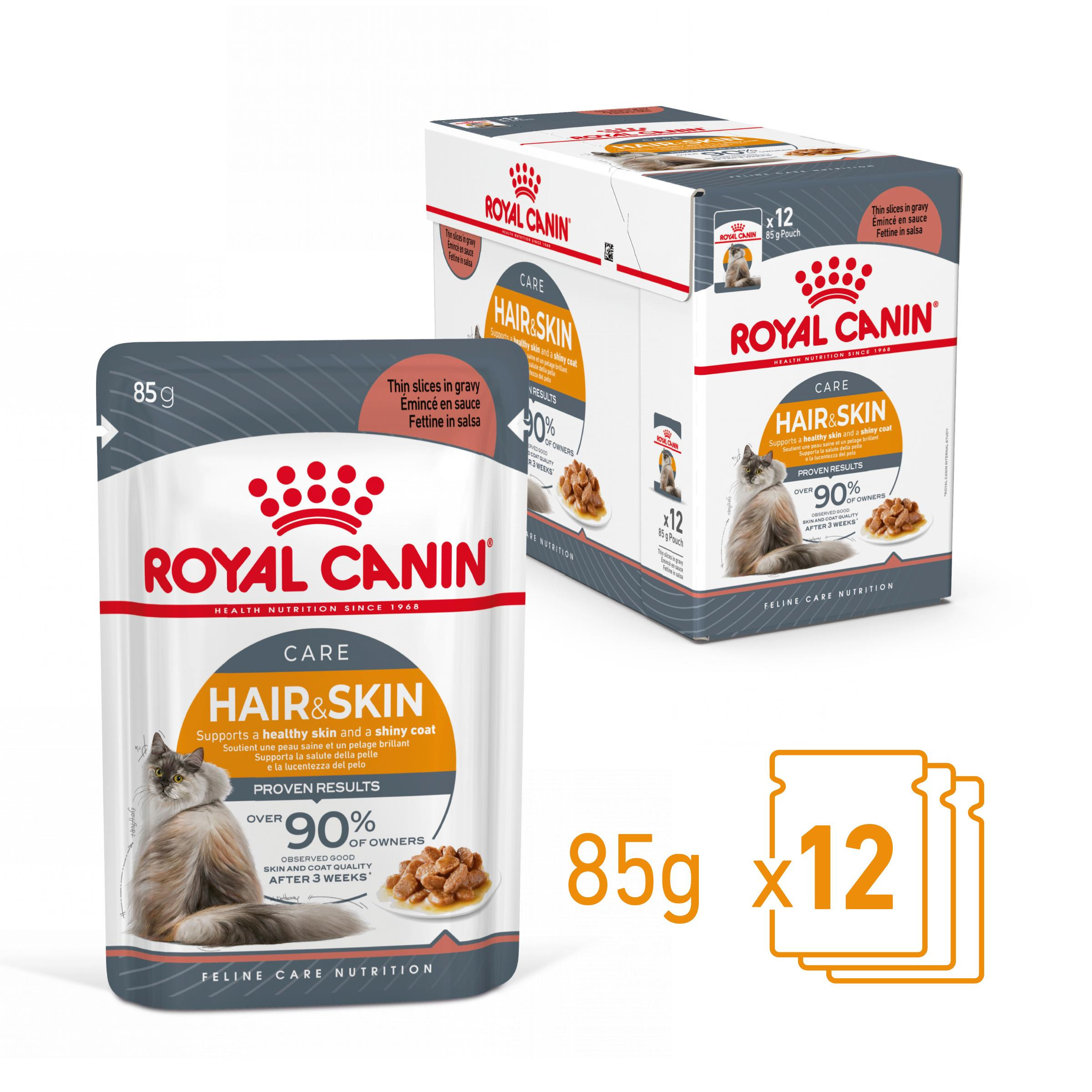 Royal Canin Hair & Skin Care in gravy natvoer kat (85 g)
