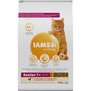 Iams Mature/Senior kattenvoer Kip 10 kg