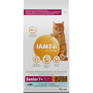 Afbeelding Iams Cat Senior 3 kg - Kattenvoer - Zeevis door Brekz.nl