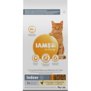 Afbeelding Iams for Vitality Adult Indoor kattenvoer 10 kg door Brekz.nl