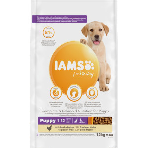 Afbeelding Iams Puppy & Junior Large Breed Hondenvoer 12 kg door Brekz.nl