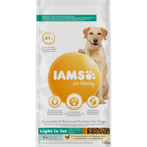 Afbeelding Iams Adult Light hondenvoer 12 kg door Brekz.nl