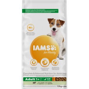 Iams for Vitality Adult Small & Medium Lam hondenvoer 12 kg