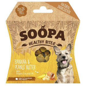 Soopa Bites met banaan & pindakaassmaak hondensnack (50 gram) Per stuk afbeelding