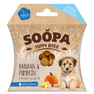 Soopa Bites Puppysnack met banaan & pompoen Per 5 afbeelding