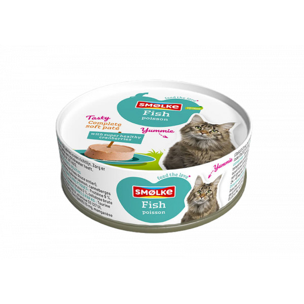 Smolke Smølke Soft Paté vis kattenvoer 2 x (24 x 80 g)