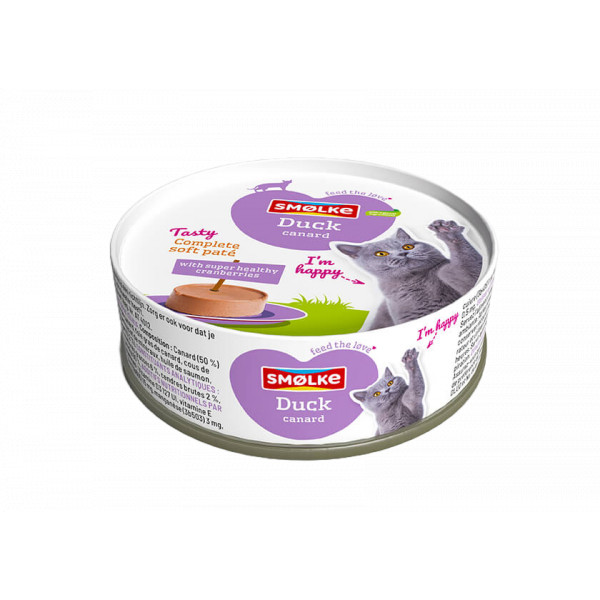 Smolke Smølke Soft Paté eend kattenvoer 2 x (24 x 80 g)