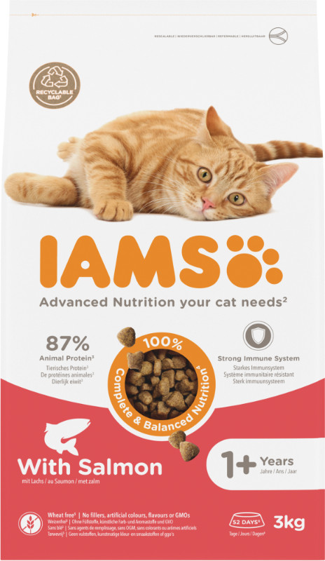 Iams For Vitality Adult Zalm kattenvoer