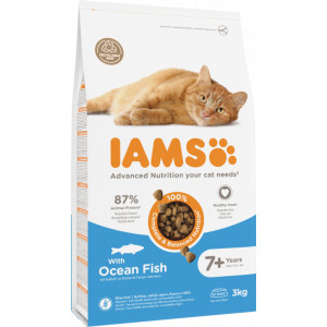 Iams Senior kattenvoer met zeevis 2 x 3 kg