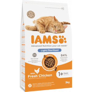 Iams Adult Light/Sterilised kip kattenvoer 3 kg afbeelding