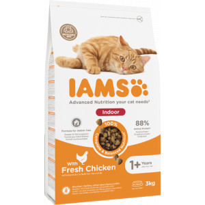 Iams Adult Indoor kattenvoer met verse kip 3 kg afbeelding