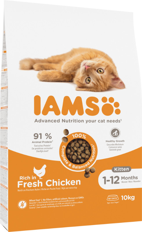 Iams For Vitality Kitten Kip Kattenvoer