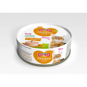 Smølke Soft Paté kip kattenvoer 2 x (24 x 80 g) afbeelding