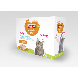 Smølke Soft Paté Variety Box combipack kattenvoer 16 x 80 gr 16 x 80 g