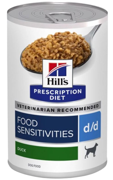 Hill's Prescription Diet D/D Food Sensitivities nat hondenvoer met eend & rijst blik
