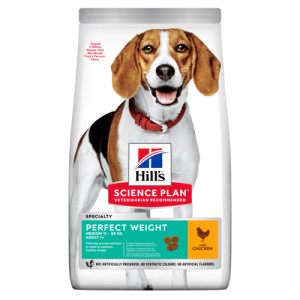 Hill's Adult Perfect Weight Medium met kip hondenvoer 2 x 2 kg