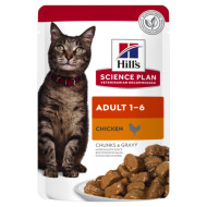 Hill's Adult nat kattenvoer kip maaltijdzakje multipack 2 dozen (24 x 85 g)
