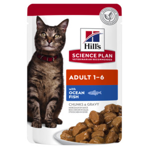 Hill&apos;s Adult nat kattenvoer met zeevis maaltijdzakje multipack 2 dozen (24 x 85 g)