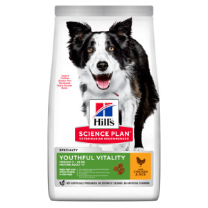 Hill&apos;s Mature Adult Senior Vitality Medium met kip hondenvoer 2 x 14 kg afbeelding