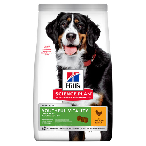 Hill's Adult 5+ Youthful Vitality Large Breed Kip hond