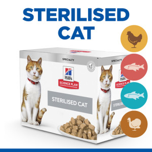 Hill’s Young Adult Sterilised Cat Pouch Multipack