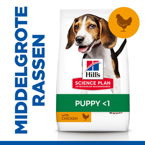Hill's Puppy Medium Kip Hondenvoer