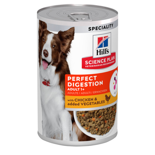 Hill's Adult Perfect Digestion met kip nat hondenvoer 363g blik