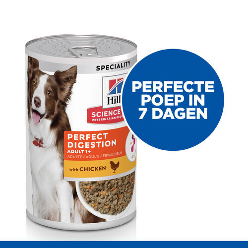 Hill's Adult Perfect Digestion met kip nat hondenvoer 363g blik