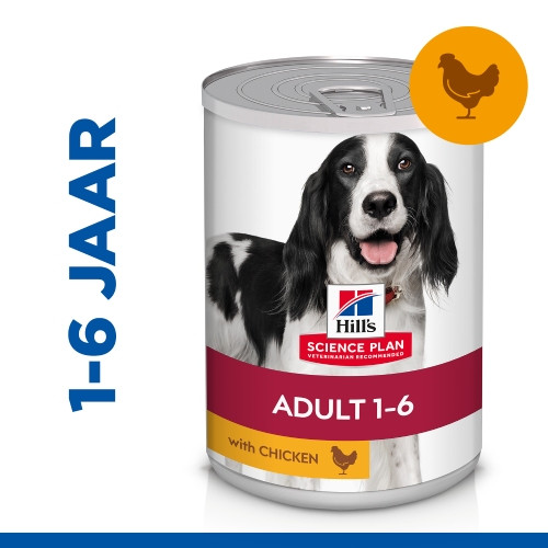 Hill's Adult met kip nat hondenvoer (blik 370 gr)