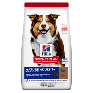 Hill&apos;s Mature Adult Medium met lam & rijst hondenvoer 2 x 14 kg afbeelding