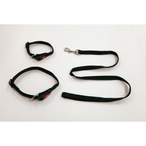 Nylon halsband of looplijn gevoerd zwart Band 20 mm afbeelding